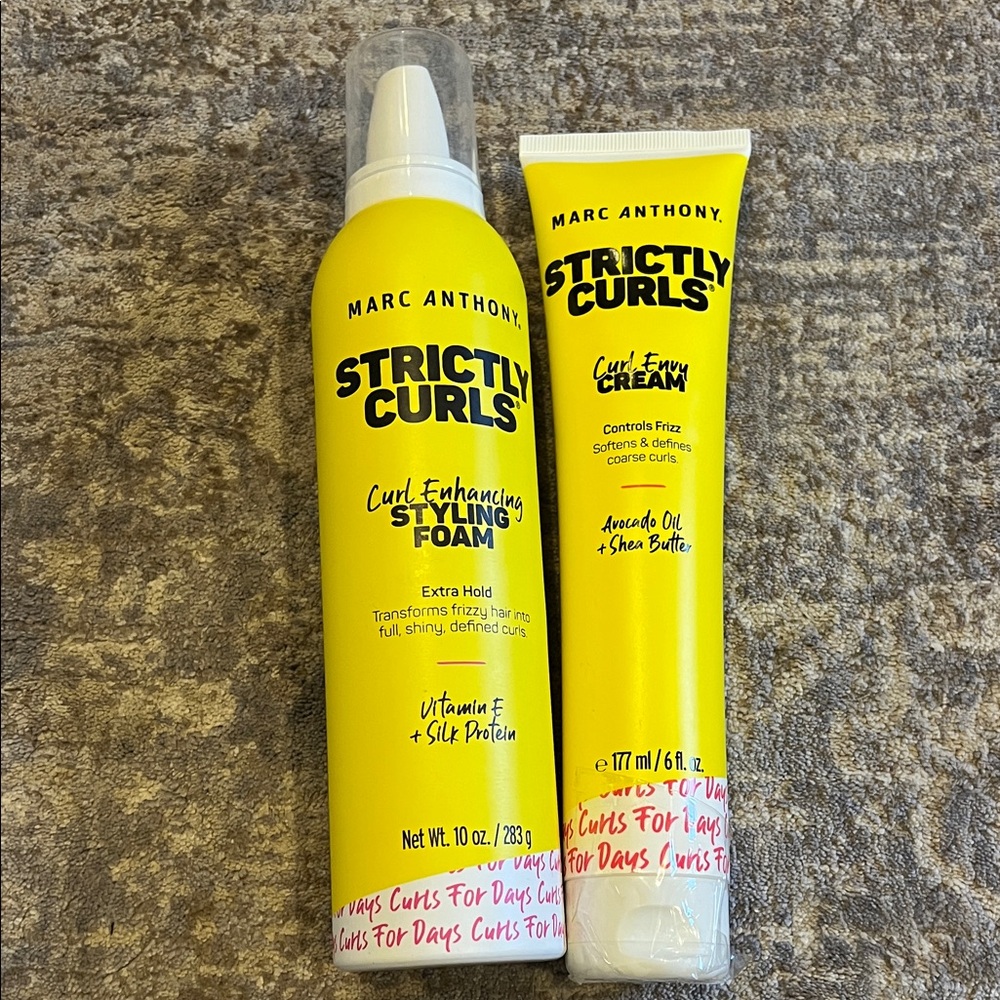 Marc Anthony bundle of curl enhancing styling foam mousse and curl envy cream